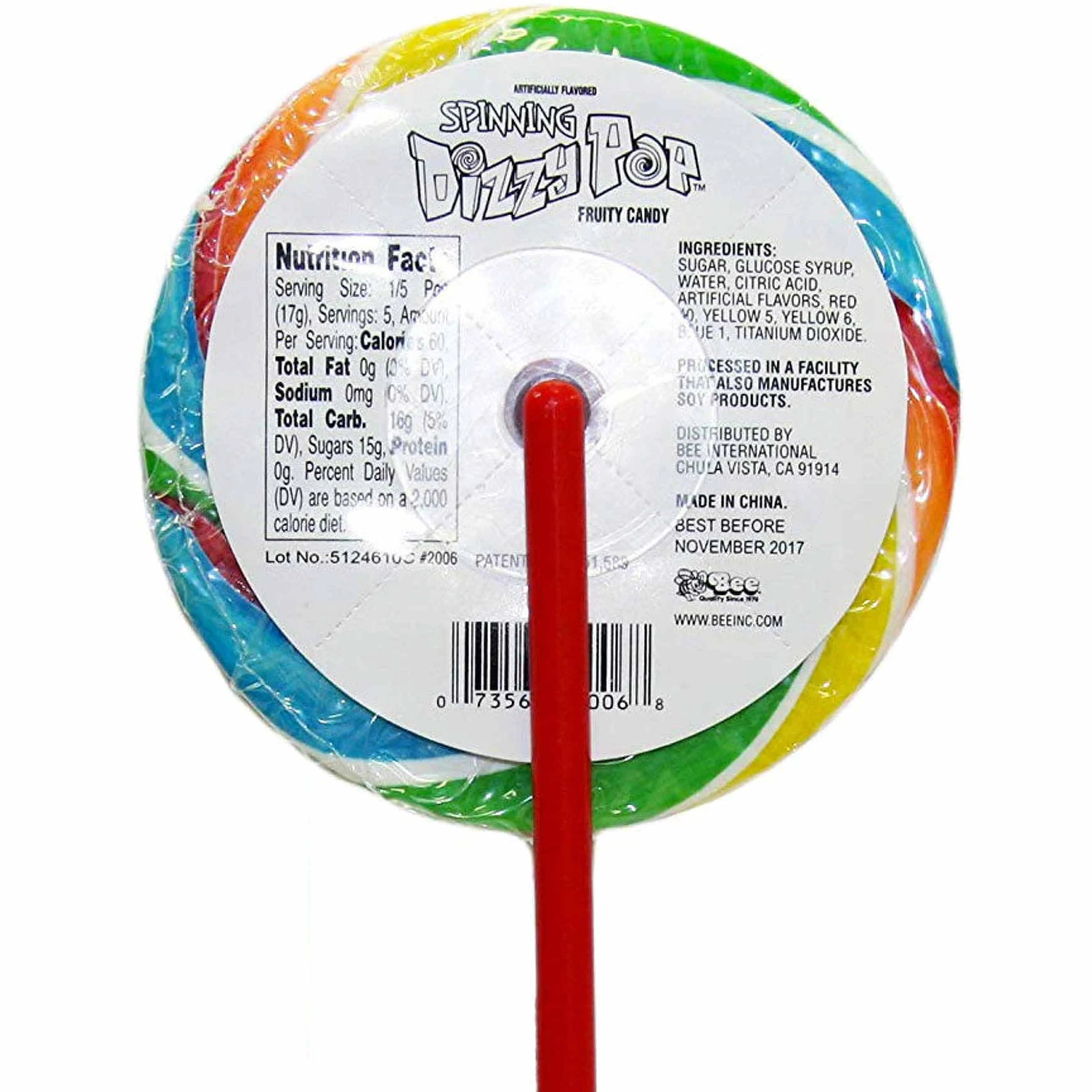4 Pc Spinning Lollipops Dizzy Pop Spiral Fruit Rainbow Candy Sucker Swirl Treats