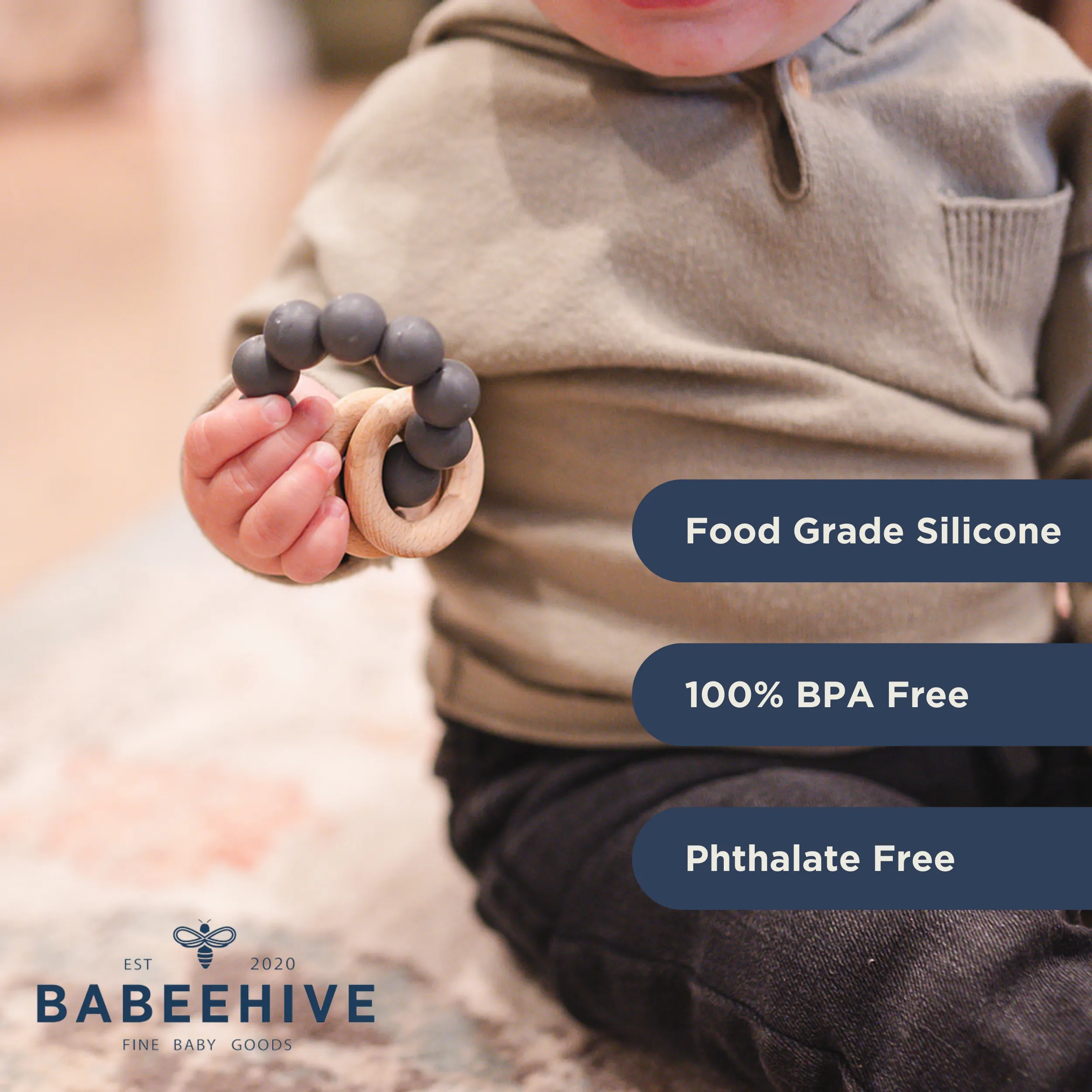 Babeehive Goods Mustard Teething Ring
