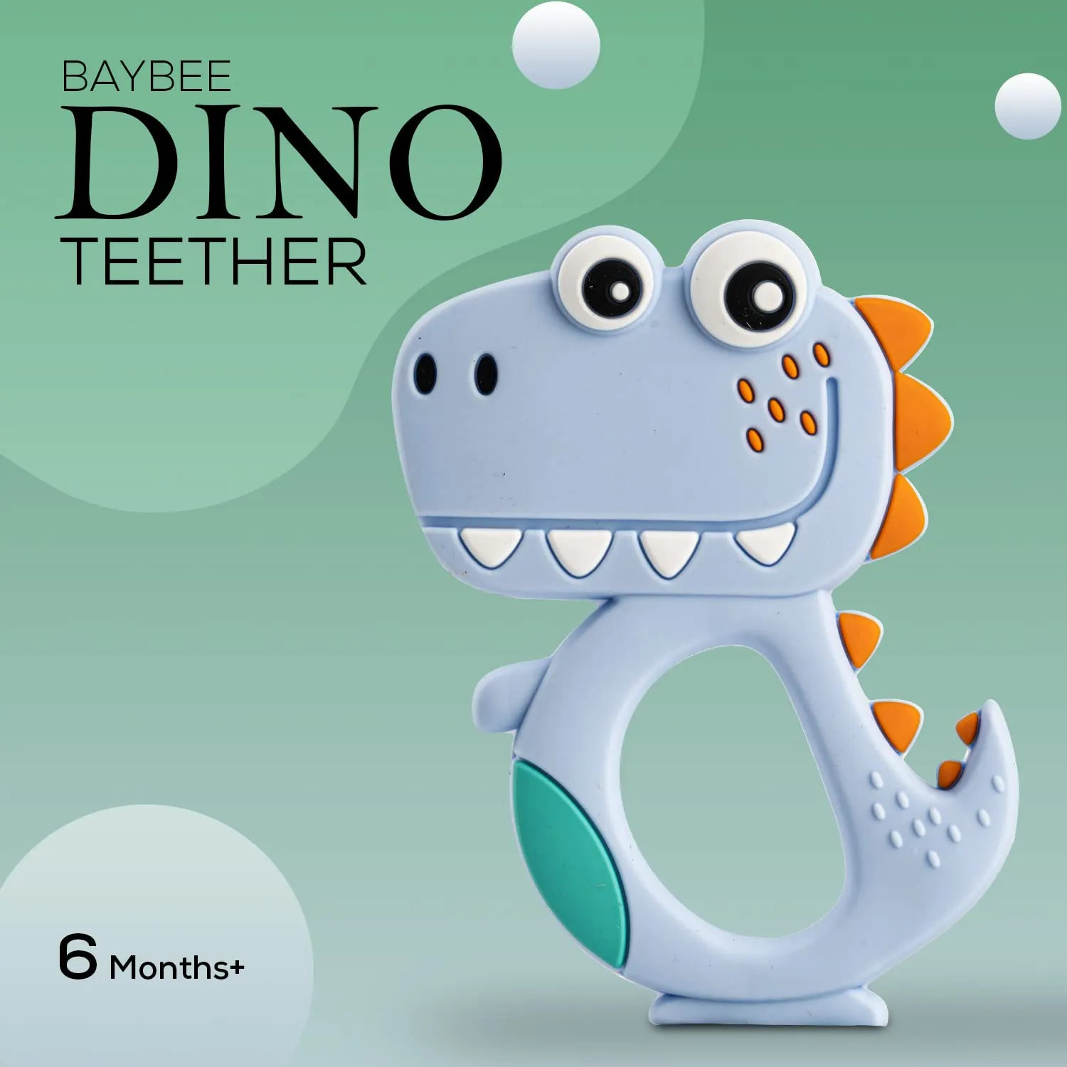 Baybee Dinosaur Silicone Teether for Baby, BPA Free 100% Food Grade Silicone Teether