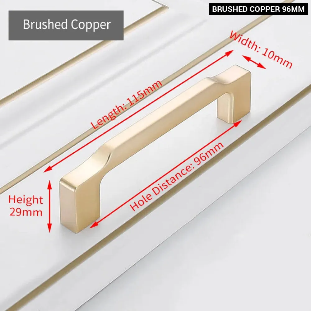 Brushed Copper Cabinet Handles Furniture Pulls
