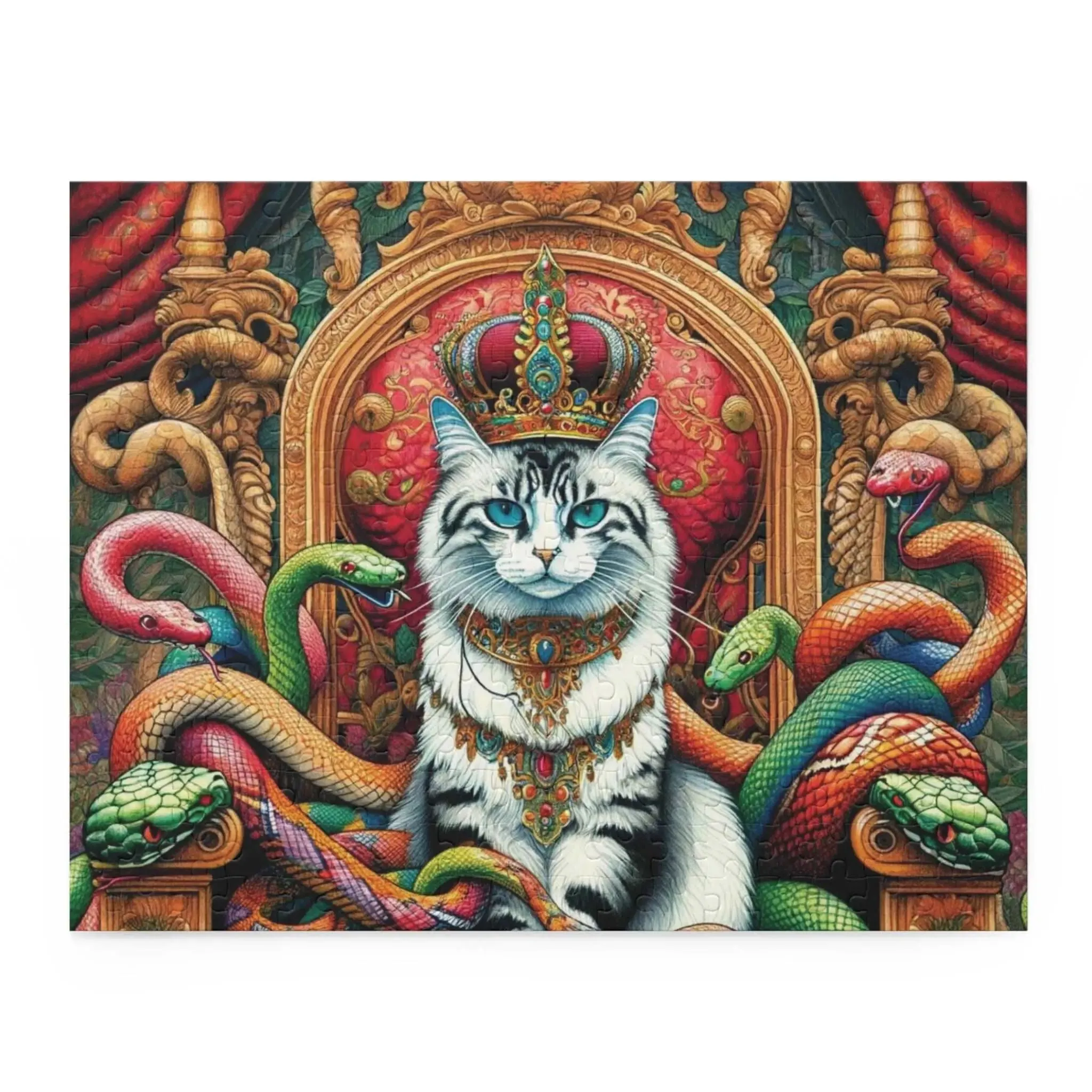 Cat Queen of Snakes Puzzle (120, 252, 500-Piece)