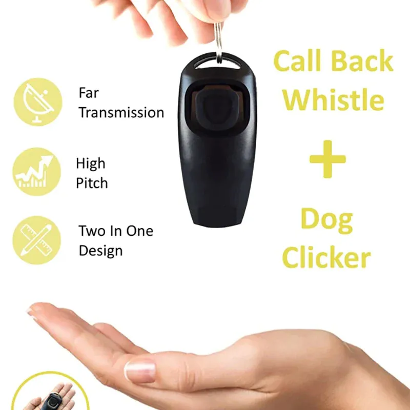 Dog Whistle Stop Barking Hunting Train with High Frequency Pitch Clicker Professional Pet Obedience