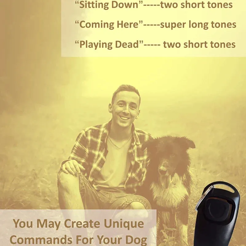 Dog Whistle Stop Barking Hunting Train with High Frequency Pitch Clicker Professional Pet Obedience