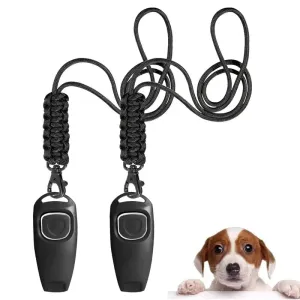 Dog Whistle Stop Barking Hunting Train with High Frequency Pitch Clicker Professional Pet Obedience