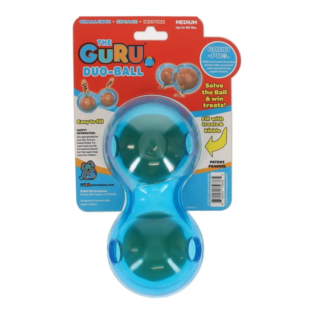 GURU Duo Ball Dog Enrichment Toy Medium^^^