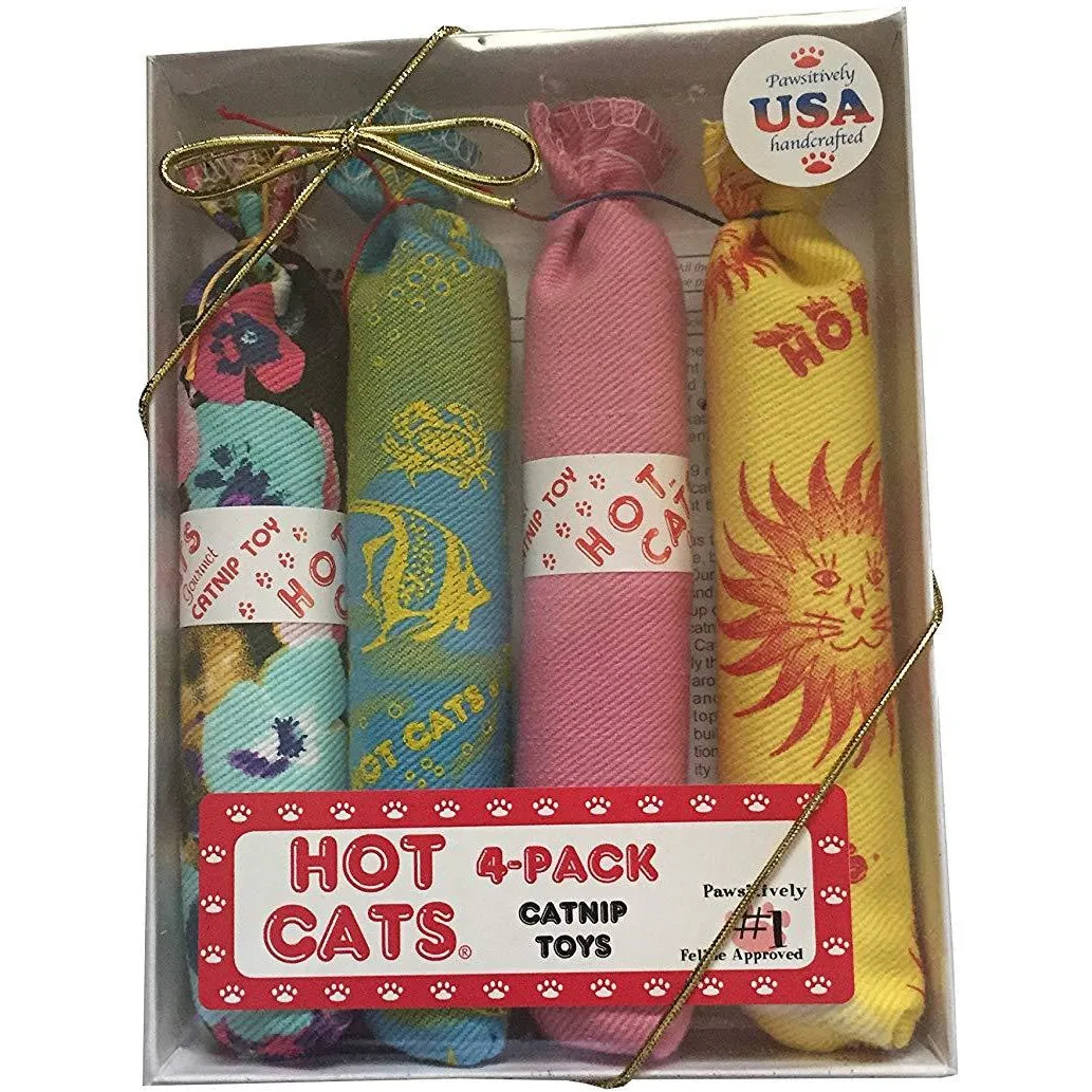 Hot Cats - Organic Catnip 4-Pack Sausage