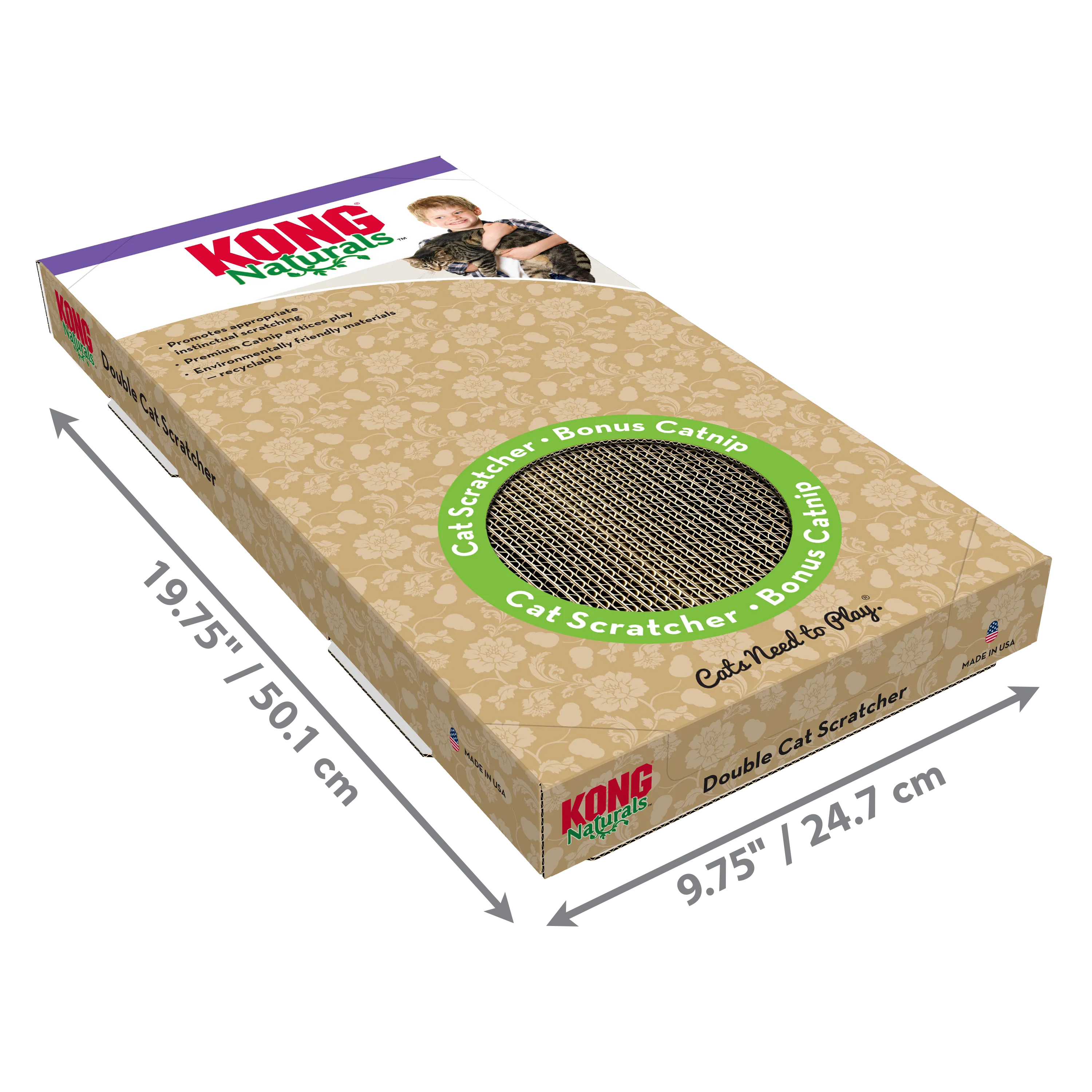 Kong Naturals Scratcher Double, Cat Scratcher