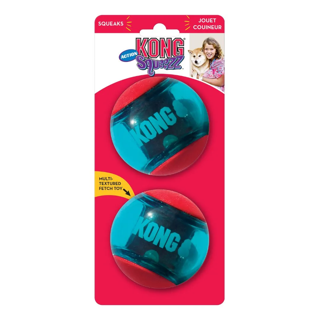 KONG Squeezz Action Ball in Red