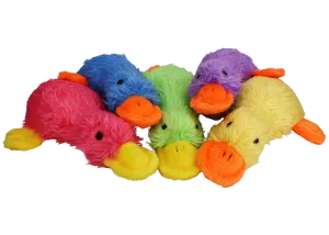 Multipet Duckworth Plush 4-Inch, Assorted Colors, Dog Toy
