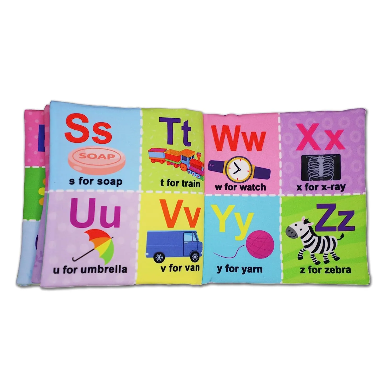 My First ABC Cloth Book with Squeaker and Crinkle Paper Cloth Books for Toddler Kids