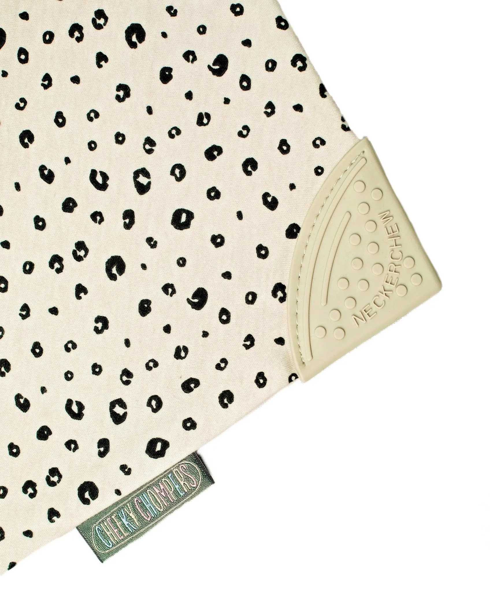 Neckerchew Teething Dribble Bib - Leopard Spot