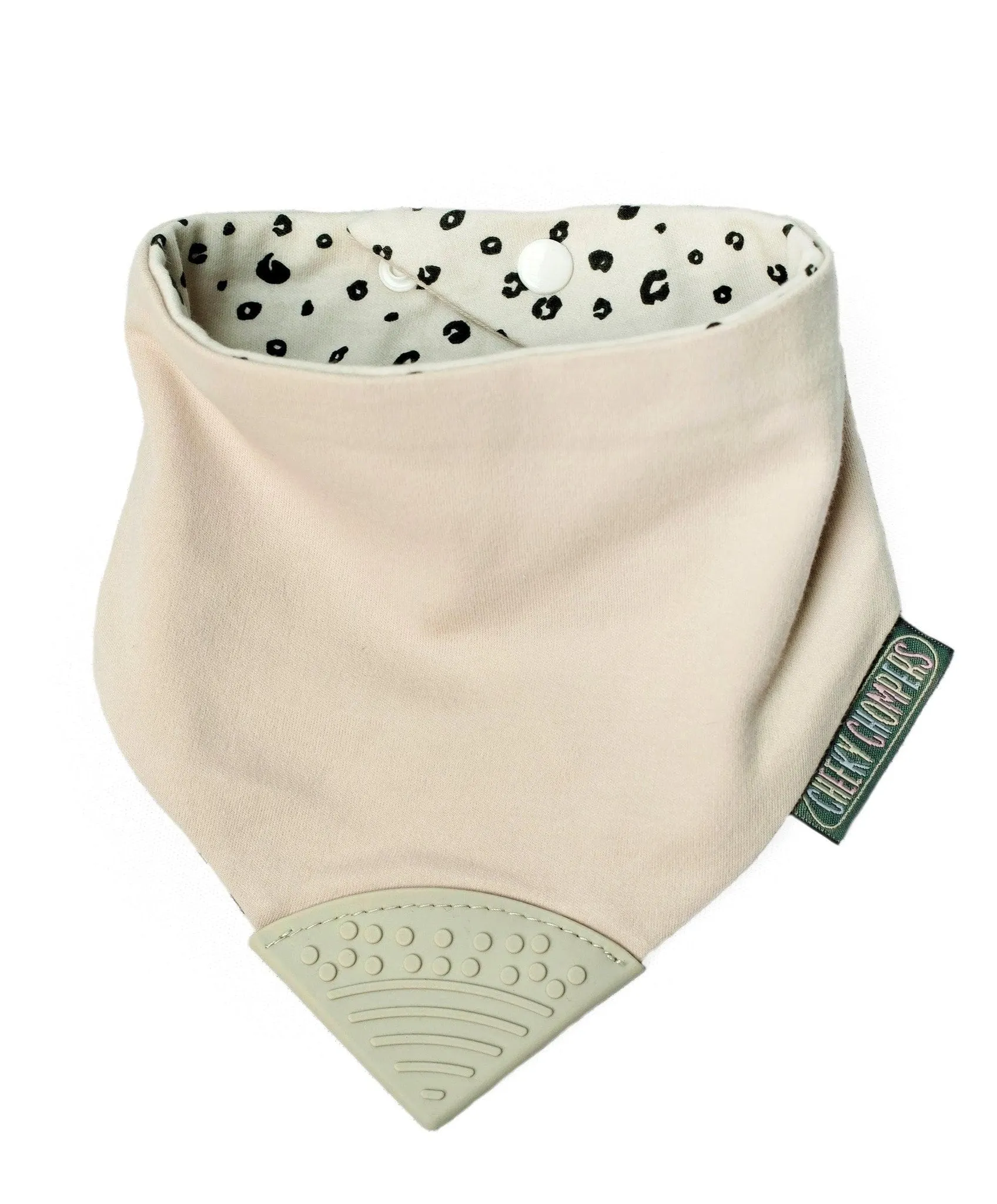 Neckerchew Teething Dribble Bib - Leopard Spot