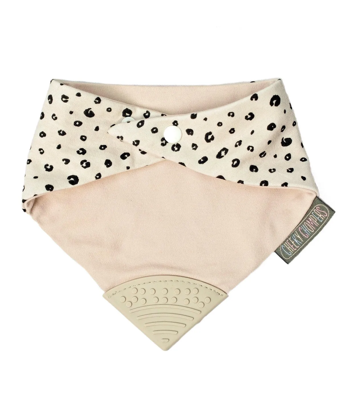 Neckerchew Teething Dribble Bib - Leopard Spot