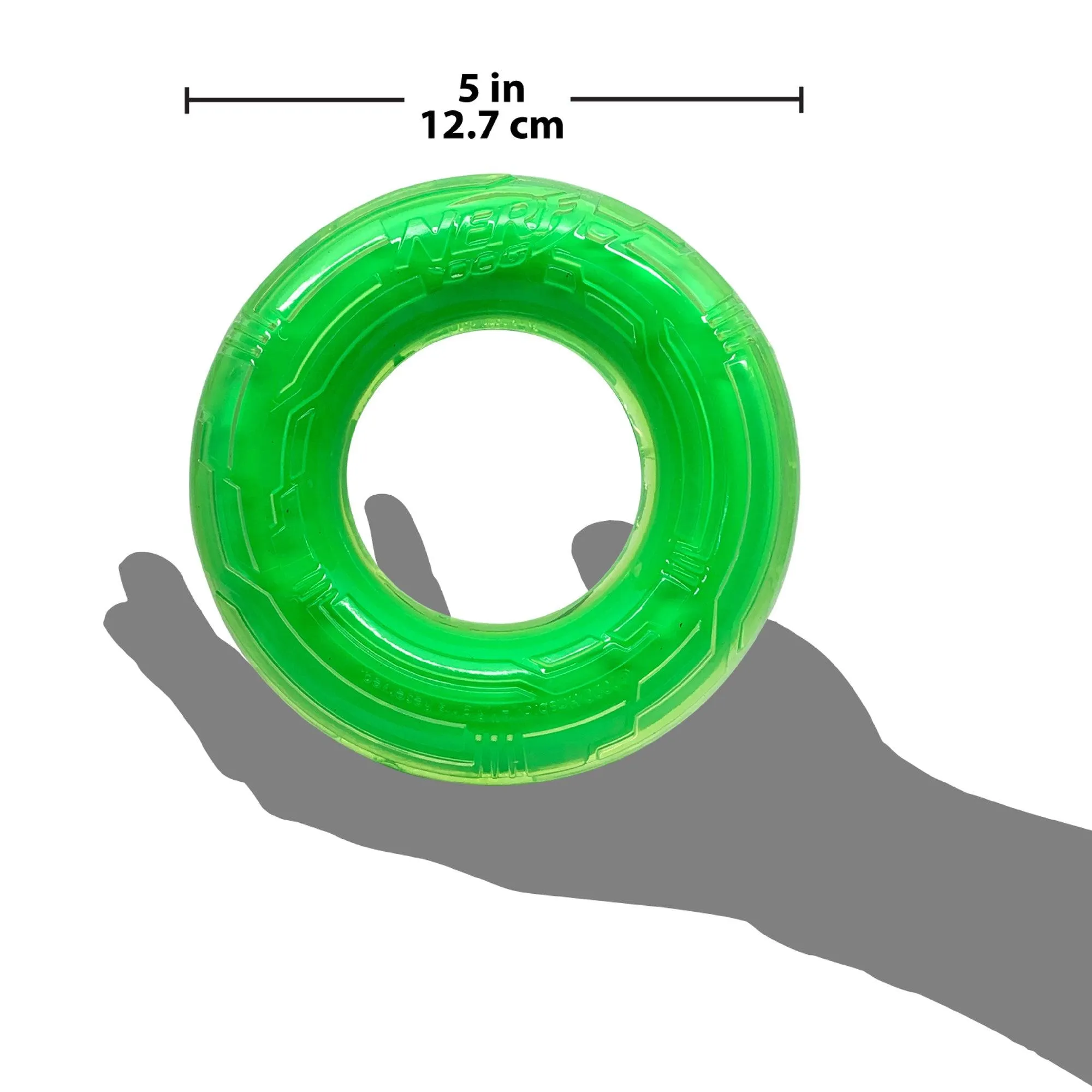 Nerf Scentology Dog Toy Beef Scented Small Green Ring
