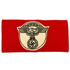 Original German WWII Unissued NSKK National Socialist Motor Corps Member Armband with RZM Tag