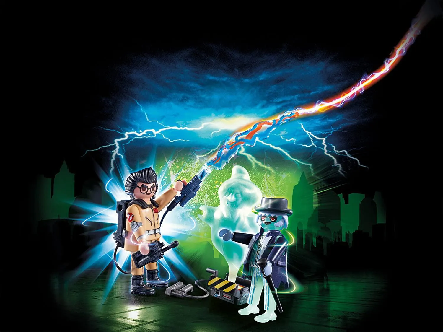 PLAYMOBIL Ghostbusters Spengler and Ghost: Includes Proton Pack & Proton Wand