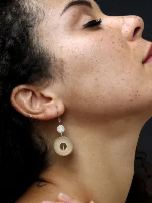 RHEA Silver Dot Dash Earrings