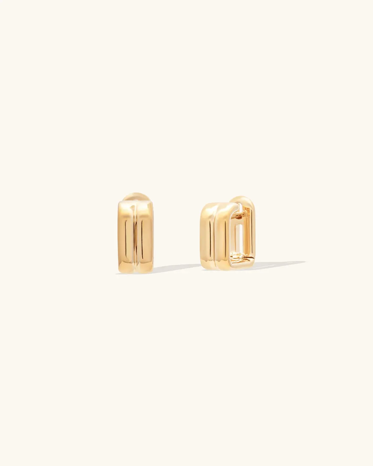 Ribbed Hoops  Gold