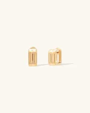 Ribbed Hoops  Gold
