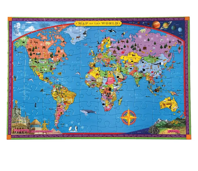 World Map 100 Pc Puzzle